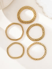 Luxe Weave Gold Cuff Set