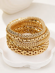Luxe Weave Gold Cuff Set