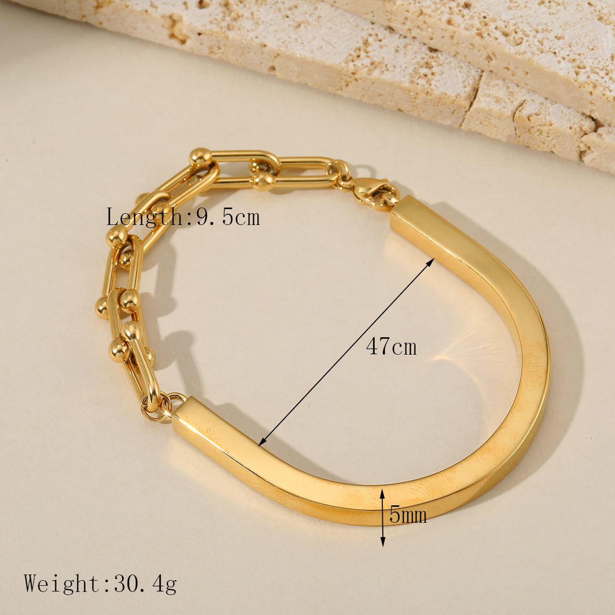 Bold Arc - Luxe Chainlink Bracelet