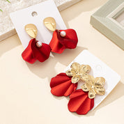 Scarlet Bloom Statement Earrings
