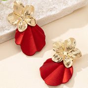 Scarlet Bloom Statement Earrings