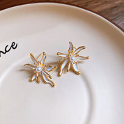 White Bloom Pearl Studs
