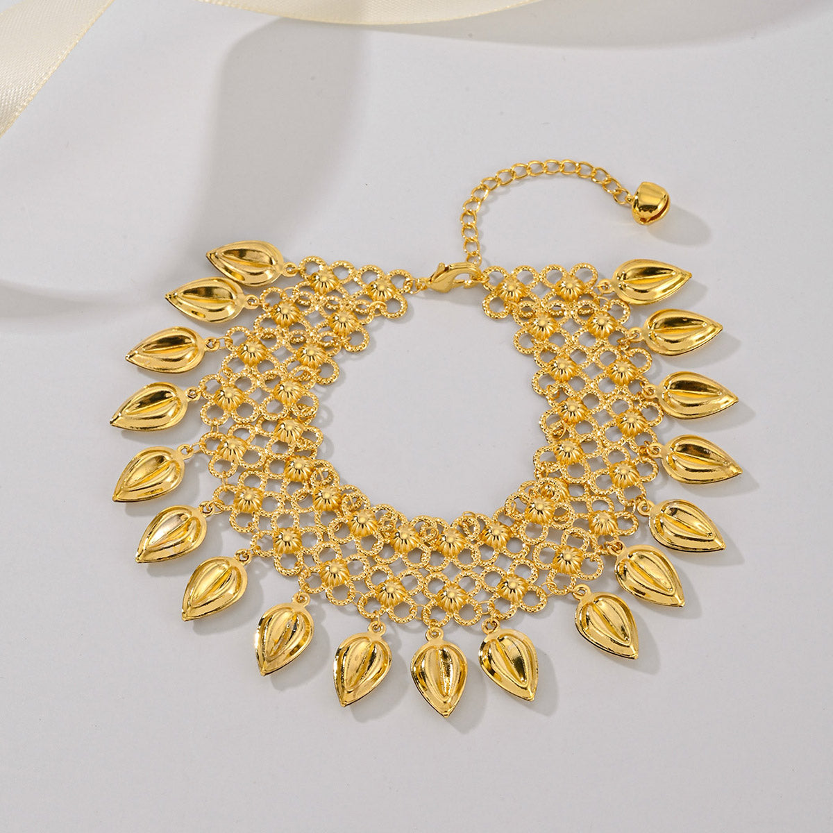 Golden Dewdrop Anklet