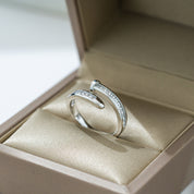 Eternal Luxe Adjustable 18K Gold Plated /925 Silver Plated Band Ring