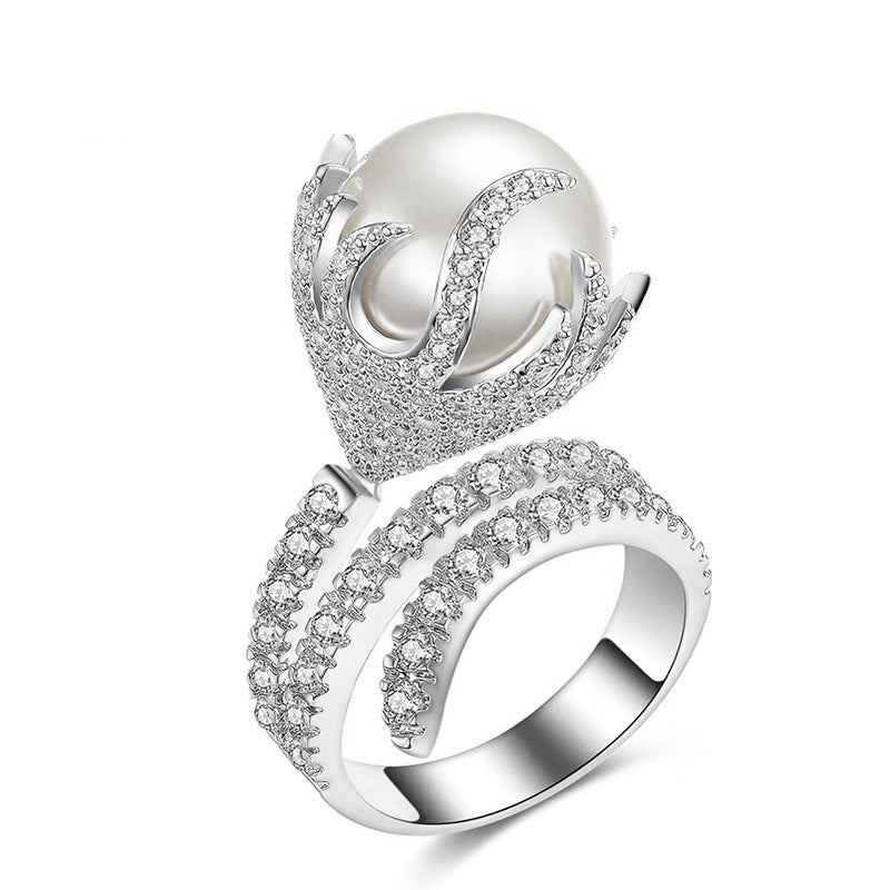 Pearl Bloom Statement Ring
