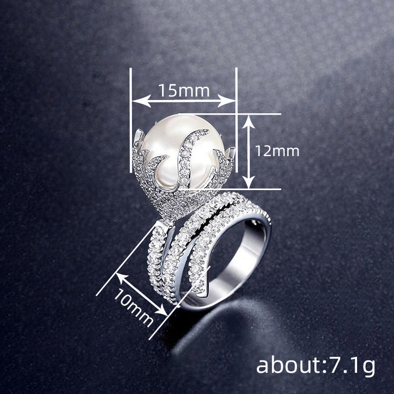 Pearl Bloom Statement Ring