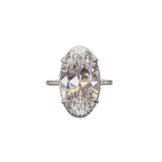 Oval Elegance Statement 925 Silver Plated Ring