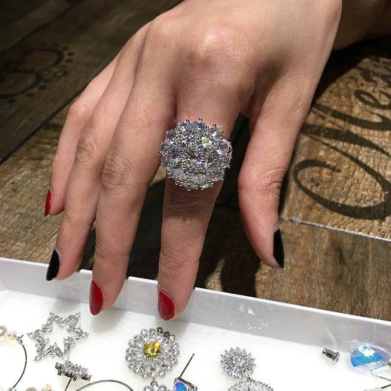 Radiant Aurora Cluster Statement Ring