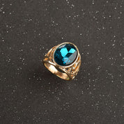 Blue Dynasty – Gold Cutwork 18K Gold Plated Statement Ring