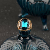Blue Dynasty – Gold Cutwork 18K Gold Plated Statement Ring
