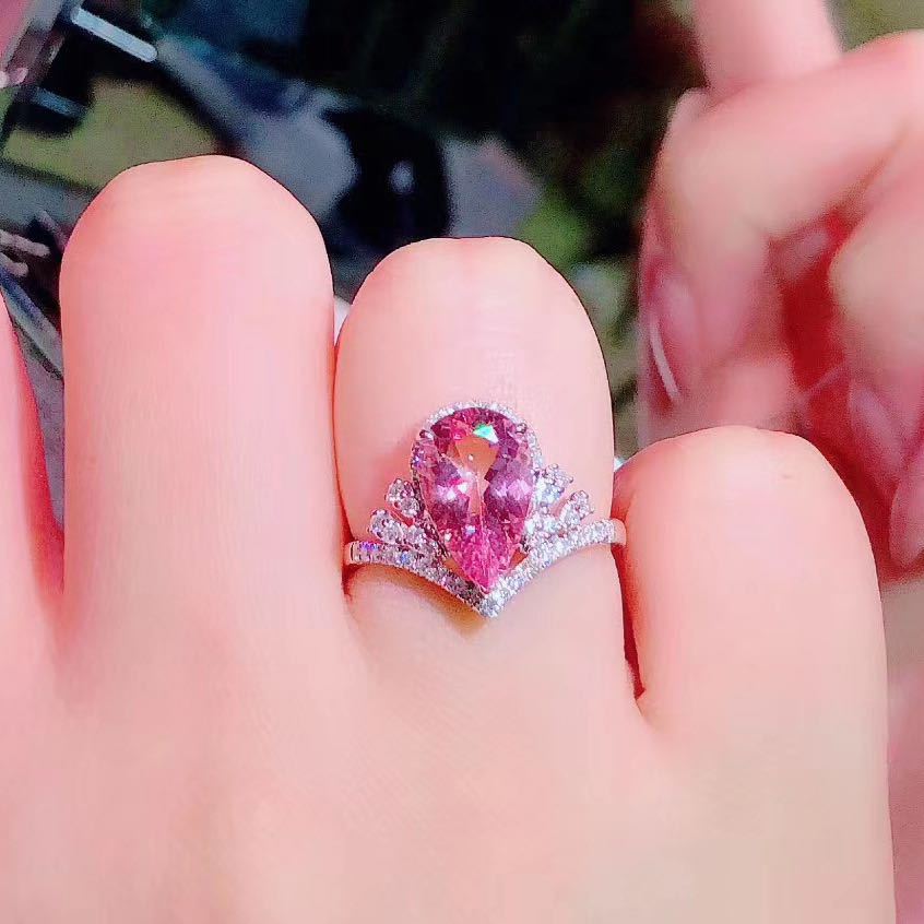 Rosé Elan Teardrop 925 silver plated Adjustable Ring