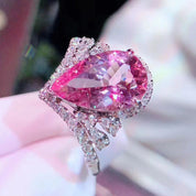 Rosé Elan Teardrop 925 silver plated Adjustable Ring
