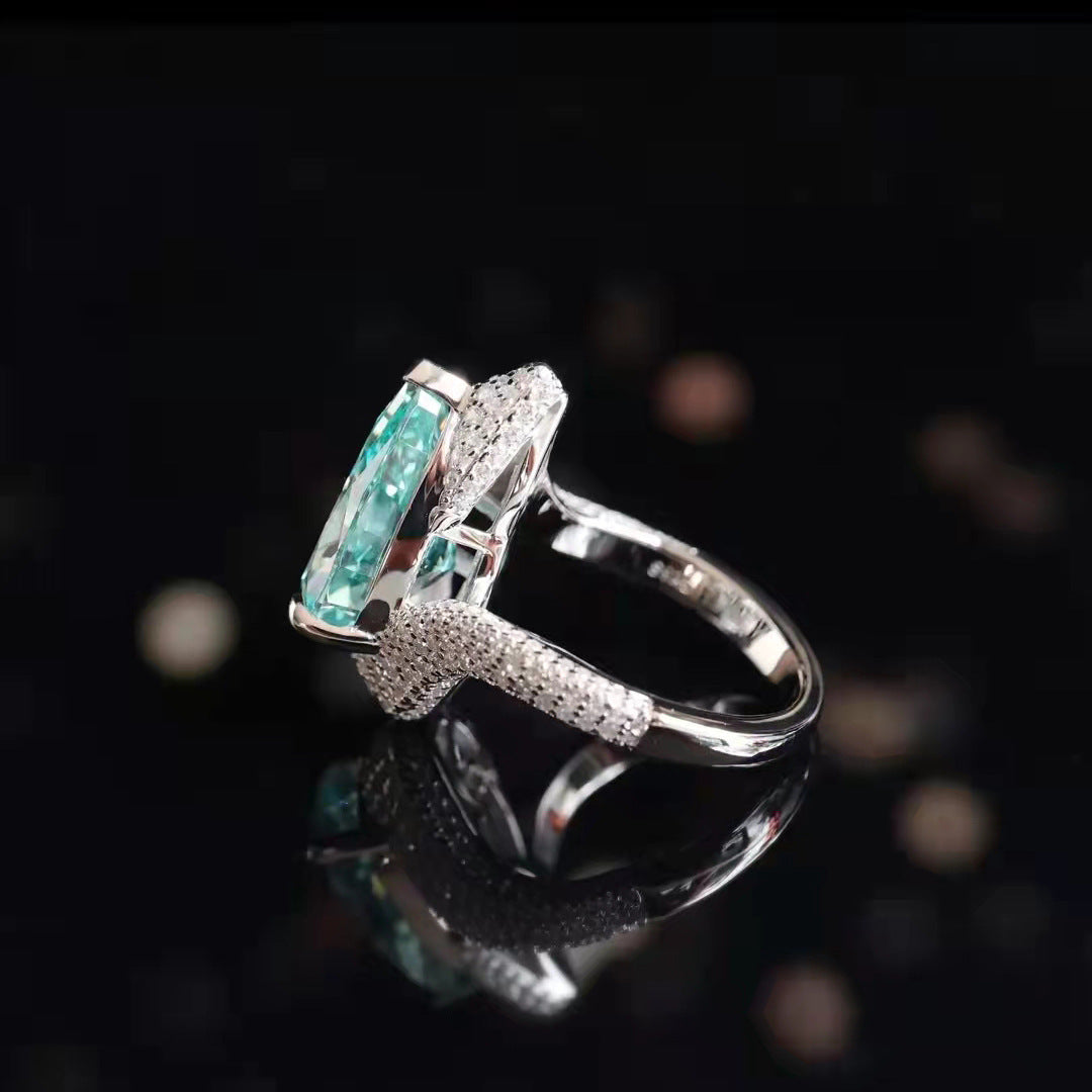 Aqua Dusk Teardrop Ring