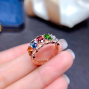 Radiant Symphony Gemstone Band