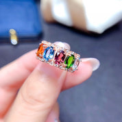 Radiant Symphony Gemstone Band