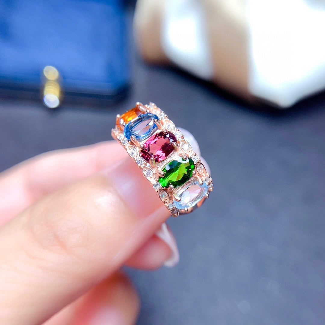 Radiant Symphony Gemstone Band