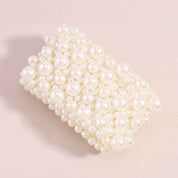 Veloura Bloom | Pearl Statement Cuff Bracelet | Gold Plated Multi-Pearl Cluster Design | Elegant Occasion Luxe Bracelet