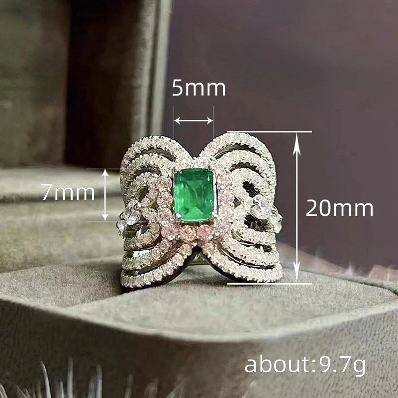 Emerald Wings 925 Sliver Plated Radiance Ring