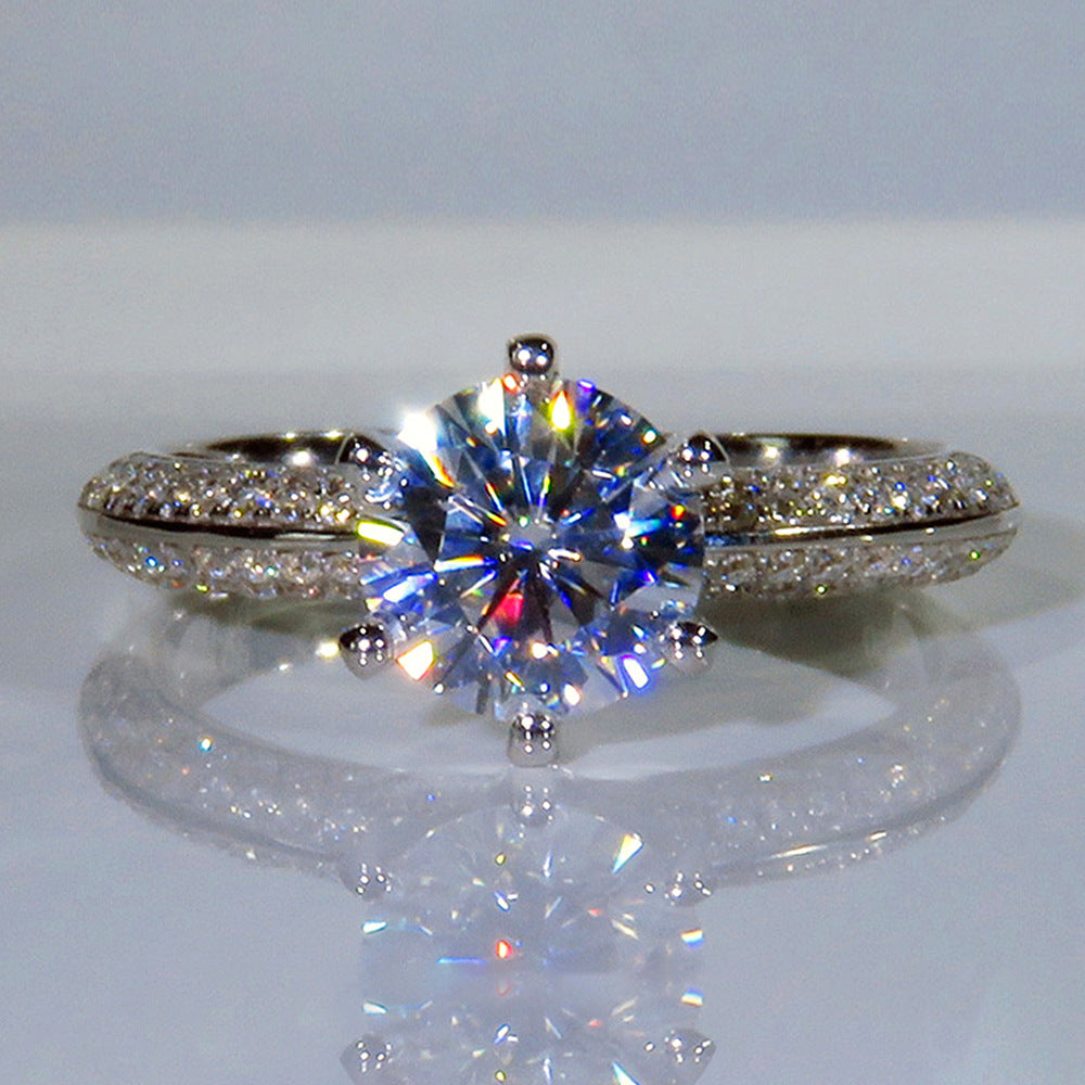 Grand Halo Solitaire Ring