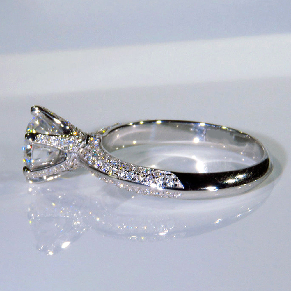 Grand Halo Solitaire Ring