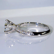 Grand Halo Solitaire Ring