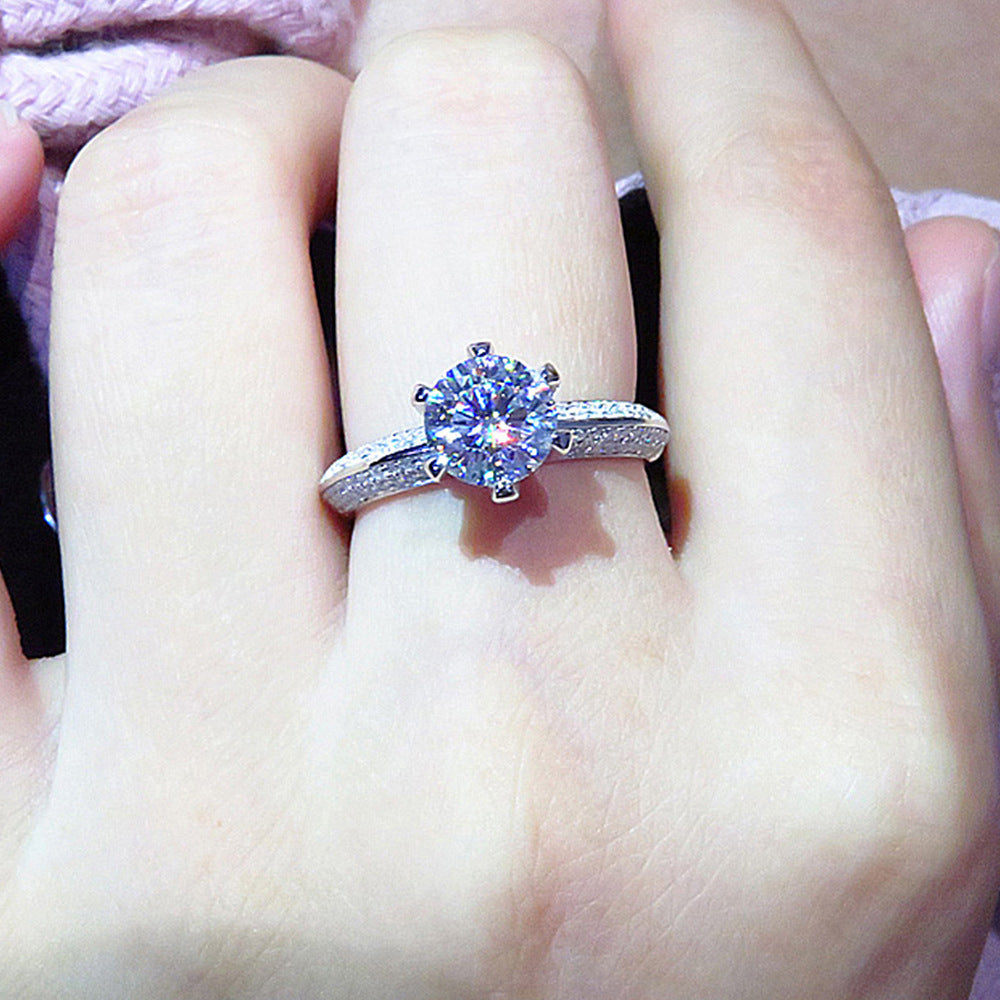 Grand Halo Solitaire Ring