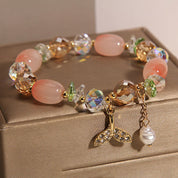Mermaid Aura Crystal Charm Bracelet