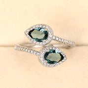 Aqua Serene Duo Adjustable Ring