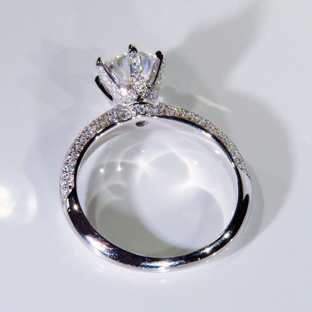 Grand Halo Solitaire Ring
