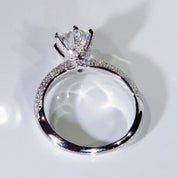 Grand Halo Solitaire Ring
