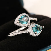 Aqua Serene Duo Adjustable Ring