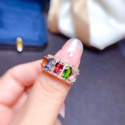 Radiant Symphony Gemstone Band