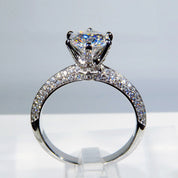 Grand Halo Solitaire Ring