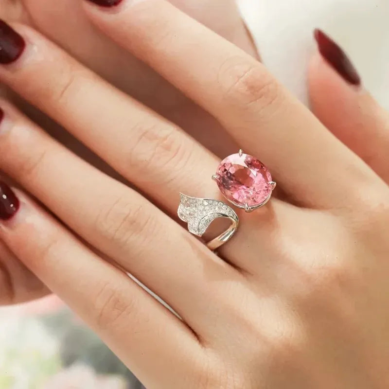 Celestia Wing Crystal Adjustable Ring