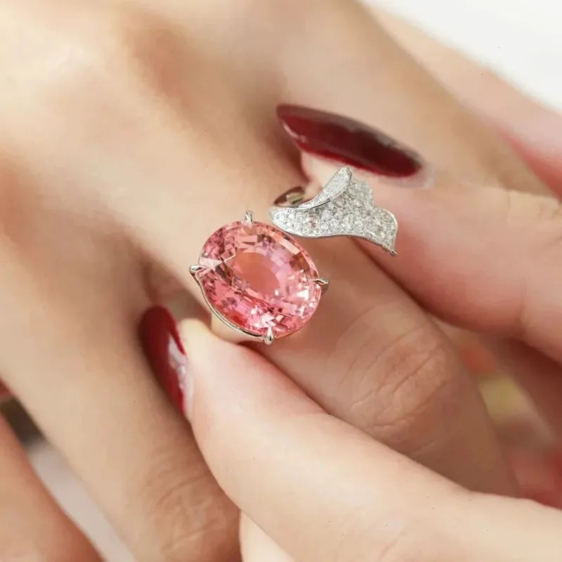 Celestia Wing Crystal Adjustable Ring