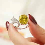 Celestia Wing Crystal Adjustable Ring