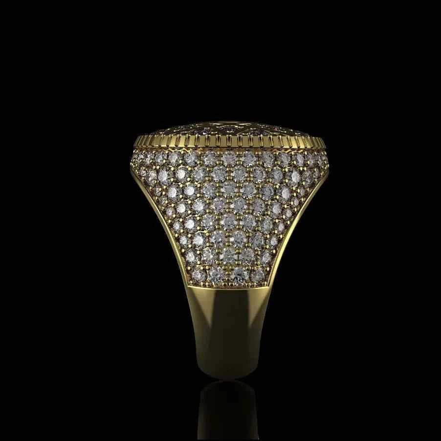 Imperial | Radiant Mandala Ring | Geometric Mandala Star Motif | Bold Luxury Statement