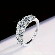 Lustrous Cascade Diamond Ring