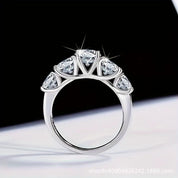 Lustrous Cascade Diamond Ring