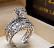 Dazzling Duo Set Ring