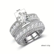 Dazzling Duo Set Ring