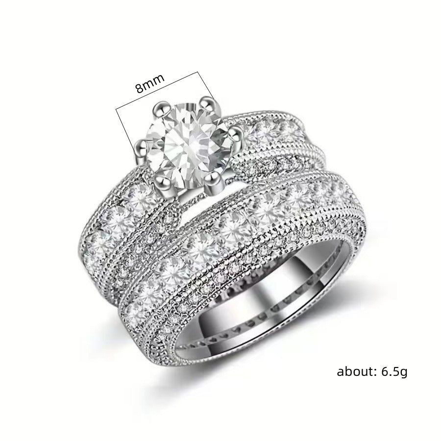 Dazzling Duo Set Ring