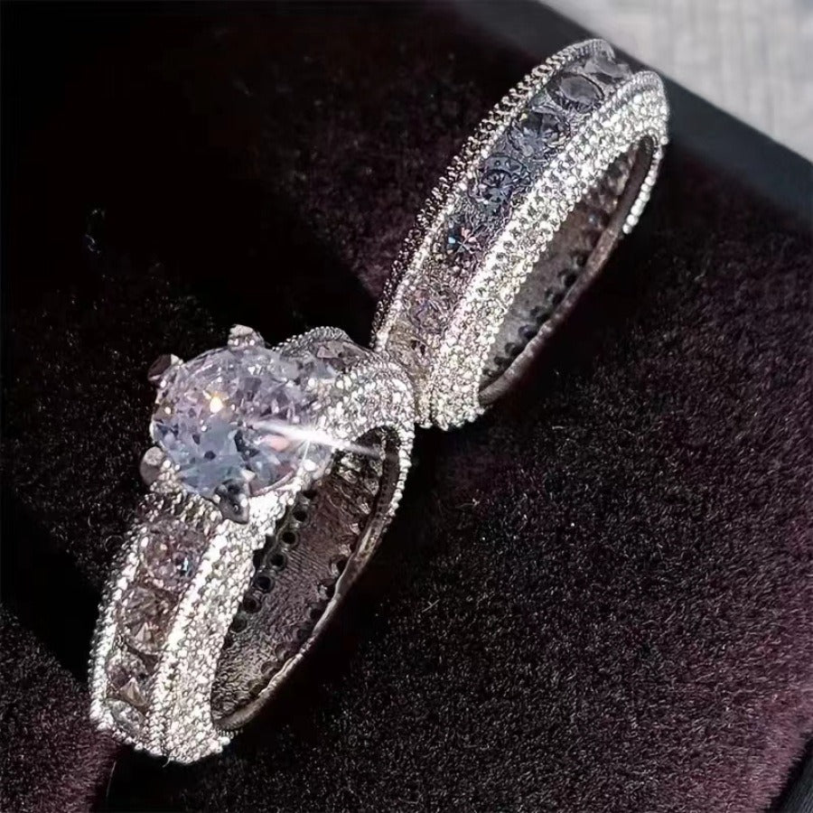 Dazzling Duo Set Ring