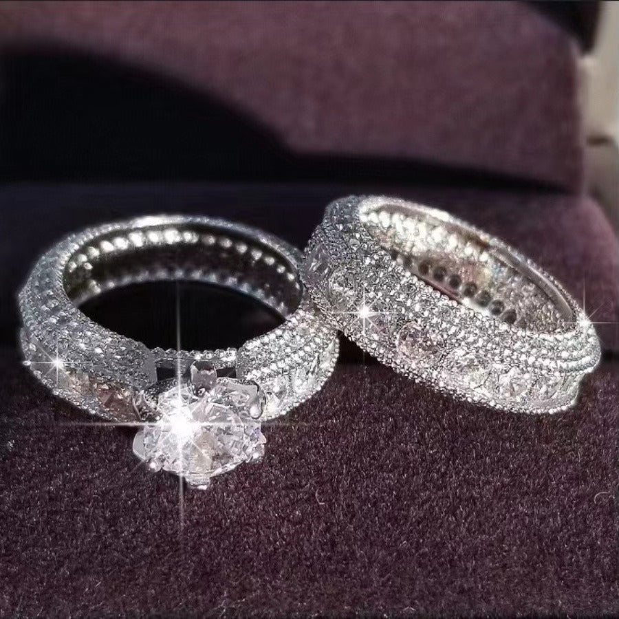 Dazzling Duo Set Ring