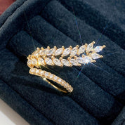 Golden Laurel Statement 18K Gold / 925 Silver Plated Adjustable Ring