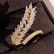 Golden Laurel Statement 18K Gold / 925 Silver Plated Adjustable Ring