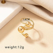 Golden Sphere Orbit Ring