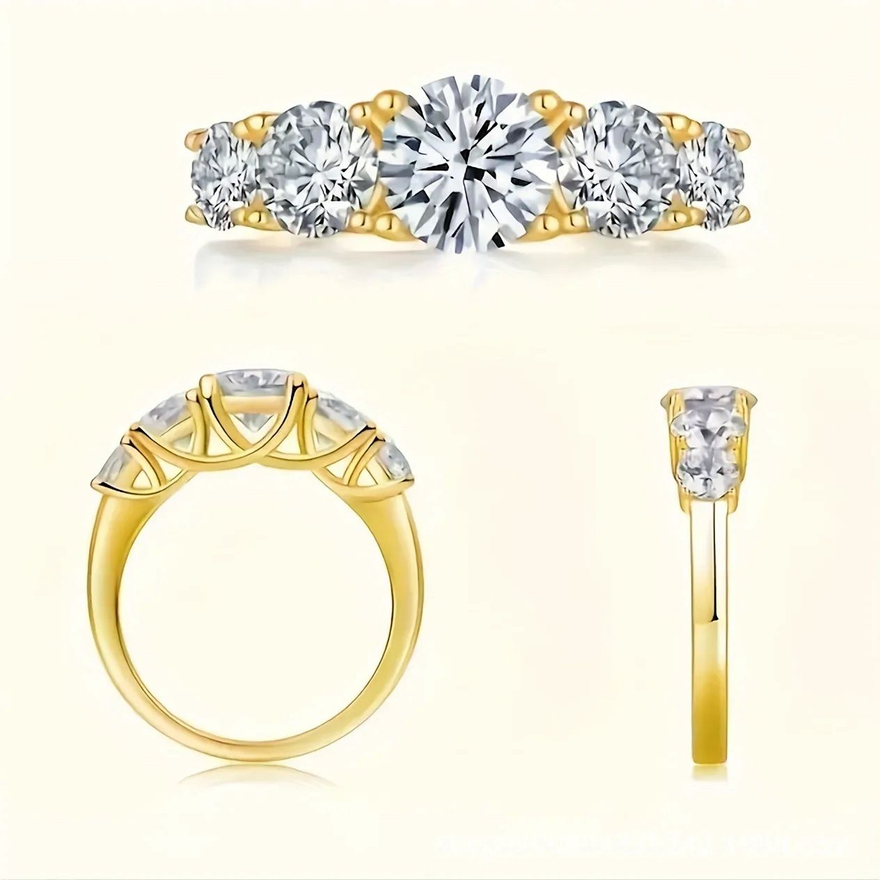 Lustrous Cascade Diamond Ring