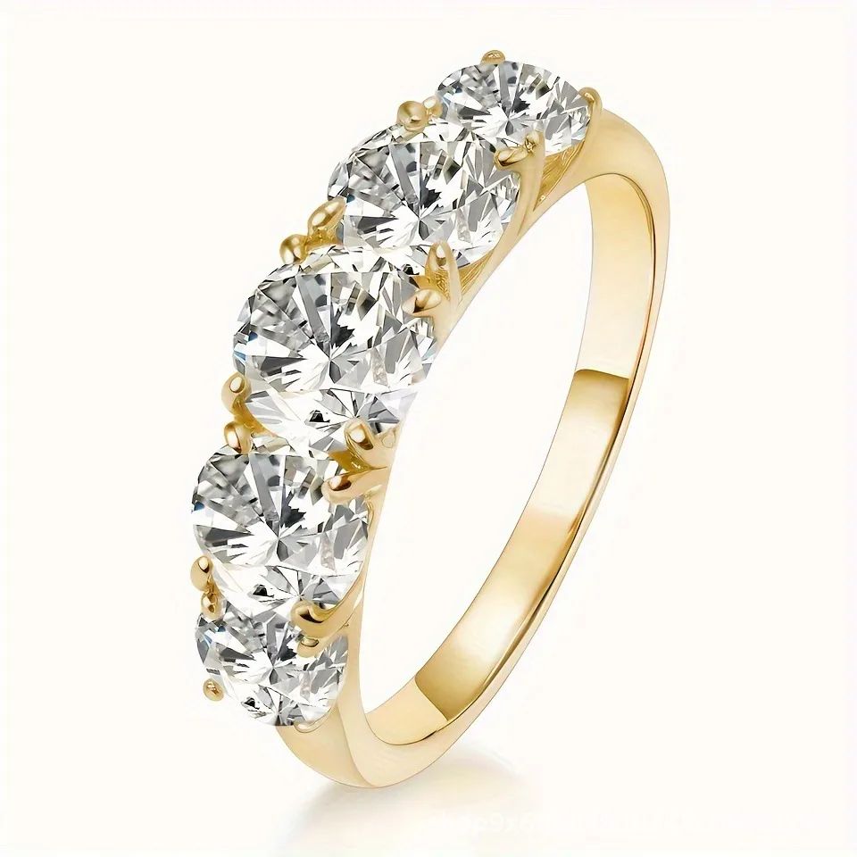 Lustrous Cascade Diamond Ring
