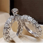 Dazzling Double Crystal Zirconia Rings